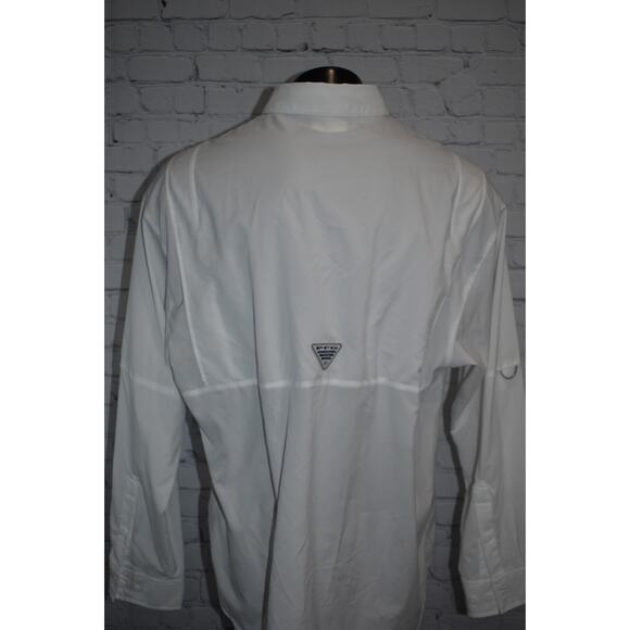 Columbia PFG Performance Fishing Gear Shirt Mens Size XL White Vented - Picture 4 of 7